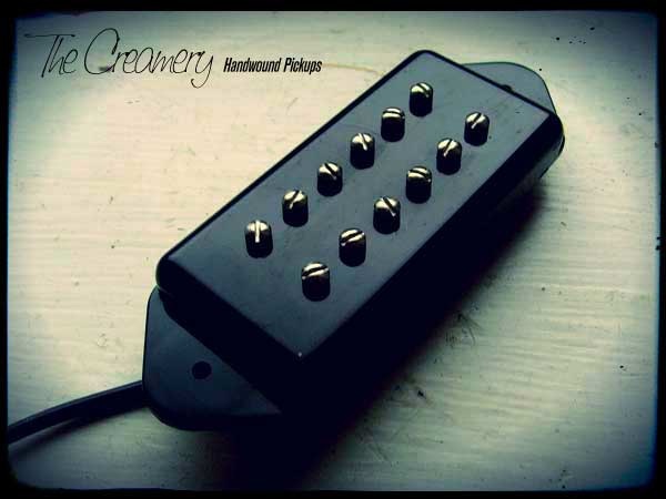 Creamery Custom Handwound Replacement P90 Dogear Sized Humbucker Pickups