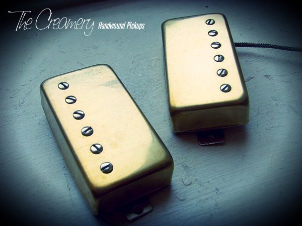 Creamery Custom Handwound '59 Replacement Humbucker Pickups - Aged Gold Covers