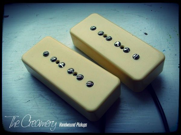 Creamery Custom Handwound Classic '57 P90 Pickups Cream Rounded Cover