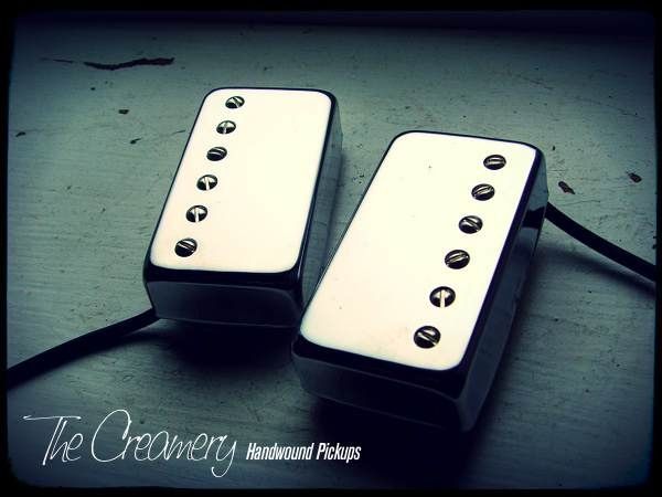 Creamery Custom Handwound Replacement Humbucker Pickups - Rounded  Chrome Covers