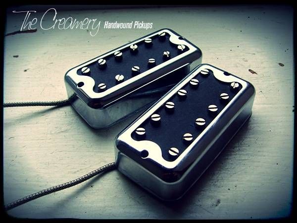 Creamery Custom Handwound Black Cat Spaghetti Western Filtertron Pickup Set